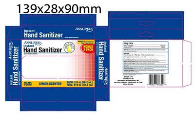 Image Of Bottle Label (Instant Hand Sanitizer Lemon 3pk 2oz)